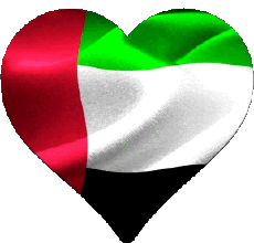Fahnen Asien Vereinigte Arabische Emirate Herz 