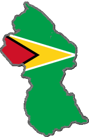 Drapeaux Amériques Guyana Carte 