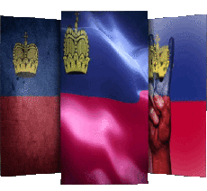 Bandiere Europa Liechtenstein Forma 