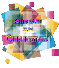 Nachrichten Deutsche Alles Gute zum Geburtstag Zusammenfassung - geometrisch Transparenter Hintergrund 015 