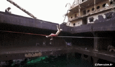 Humor -  Fun PEOPLE Tightrope Fun Win 