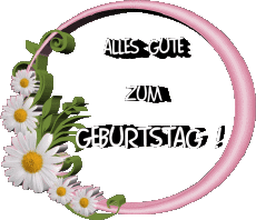 Nachrichten Deutsche Alles Gute zum Geburtstag Blumen Transparenter Hintergrund 021 