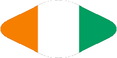 Drapeaux Afrique Côte d Ivoire Ovale 02 