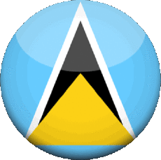 Fahnen Amerika St. Lucia Runde 