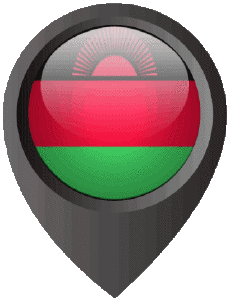 Drapeaux Afrique Malawi Epingle de Localisation 