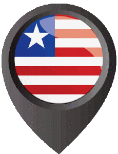 Banderas África Liberia Marcador de ubicación 