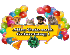 Mensajes Alemán Alles Gute zum Geburtstag Tiere 007 