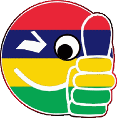 Flags Africa Mauritius Smiley - OK 