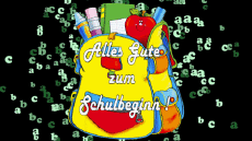 Mensajes Alemán Alles Gute zum Schulbeginn Fondo animado 004 