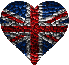 Fahnen Europa Vereinigtes Königreich Herz 