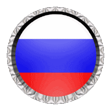 Fahnen Europa Russland Rund - Ringe 