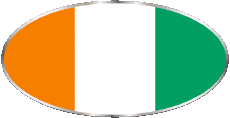 Drapeaux Afrique Côte d Ivoire Ovale 01 