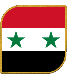 Drapeaux Asie Syrie Carré 