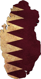 Flags Asia Qatar Map 