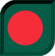 Bandiere Asia Bangladesh Quadrato 