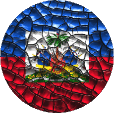 Flags America Haiti Rond 