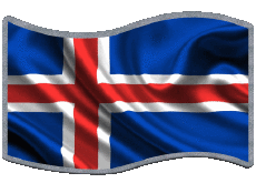 Banderas Europa Islandia Rectángulo 