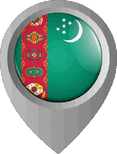 Bandiere Asia Turkmenistan Perno di posizione 
