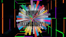 Messagi Inglese Happy Birthday Abstract - Geometric Sfondo animato 001 