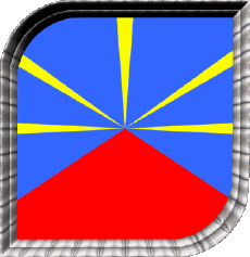 Flags France D.O.M - T.O.M La Réunion Square 