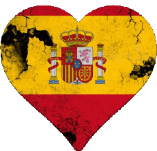 Flags Europe Spain Heart 