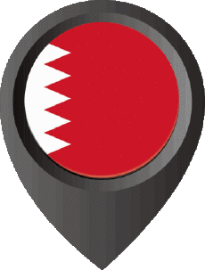 Fahnen Asien Bahrain Standort-Pin 