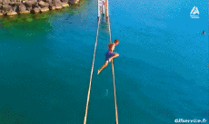 Humor -  Fun PEOPLE Tightrope Fun Win 