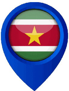 Flags America Suriname Location Pin 