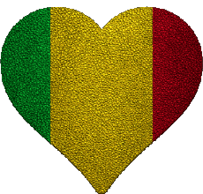 Fahnen Afrika Mali Herz 