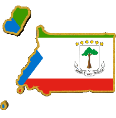 Drapeaux Afrique Guinée Equatorial Carte 