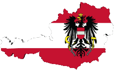 Fahnen Europa Österreich Karte 