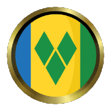 Flags America Saint Vincent and the Grenadines Round - Rings 
