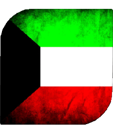 Drapeaux Asie Koweït Carré 