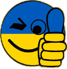 Banderas Europa Ucrania Smiley - OK 