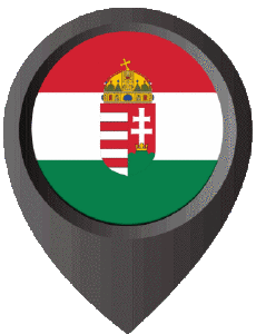 Flags Europe Hungary Location Pin 