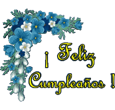 Messages Espagnol Feliz Cumpleaños Floral Fond Transparent 002 