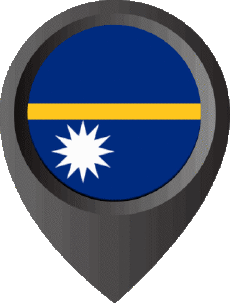Banderas Oceanía Nauru Marcador de ubicación 