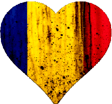 Flags Africa Chad Heart 