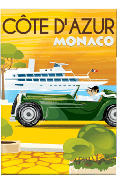 Umorismo -  Fun Poster retrò - Luoghi Monte Carlo 