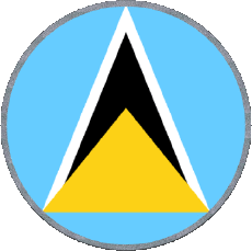 Fahnen Amerika St. Lucia Runde 