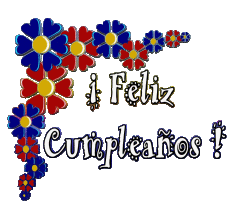 Mensajes Español Feliz Cumpleaños Floral Fondo transparente 005 