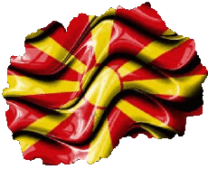 Banderas Europa Macedonia Mapa 