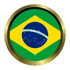 Fahnen Amerika Brasilien Rund - Ringe 