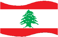 Flags Asia Lebanon Rectangle 