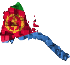 Flags Africa Eritrea Map 