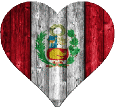 Fahnen Amerika Peru Herz 