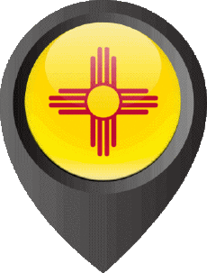 Banderas América U.S.A - Estados New Mexico Marcador de ubicación 