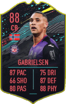 Multimedia Vídeo Juegos F I F A - Jugadores  cartas Noruega Ruben Gabrielsen 