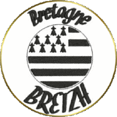 Drapeaux France Régions Bretagne Rond 