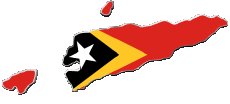 Banderas Asia Timor Oriental Mapa 